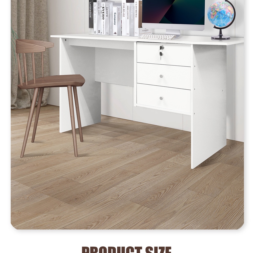 *READY STOCK* 4ft Study Desk Writing Table Meja Belajar 3 Drawers Study