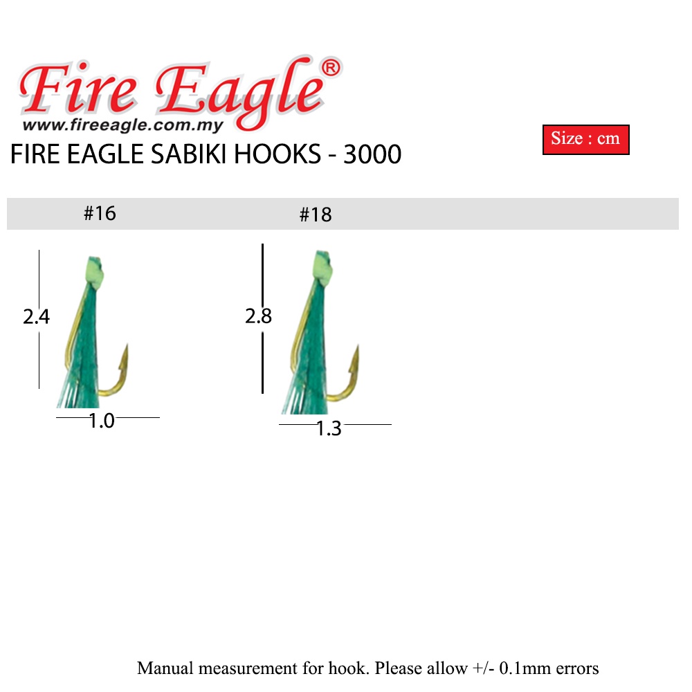 MATA KAIL SABIKI FIRE EAGLE 2233 SUPER STRONG X SHARP POINT APOLLO FISHING  RIGS MADE FROM HIGH QUALITY MATERIAL