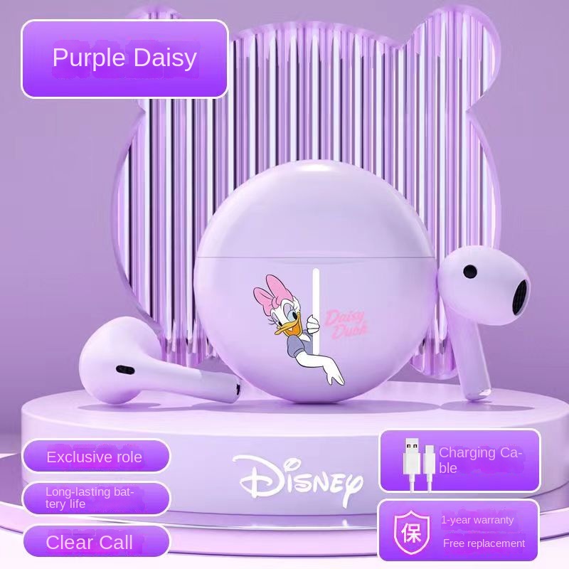 Disney Minnie TWS Wireless Bluetooth Earphone Touch Control 9D Stereo ...
