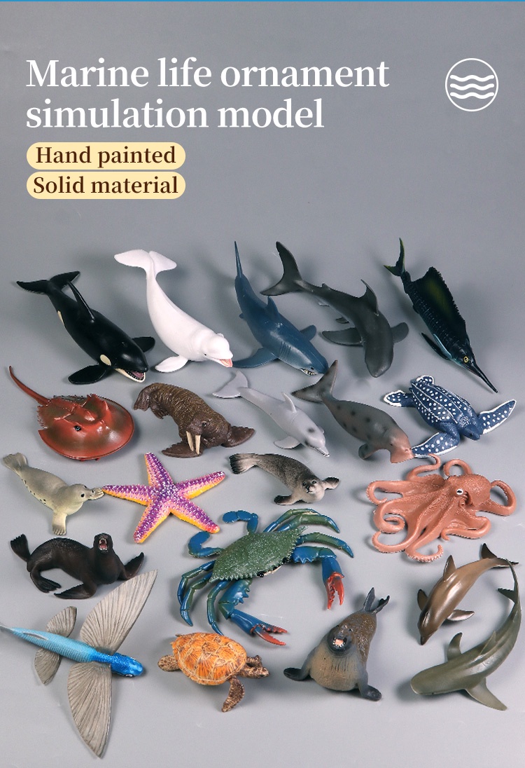 Simulation Sea Life Animals Model Action Figures Figurines Ocean Marine ...
