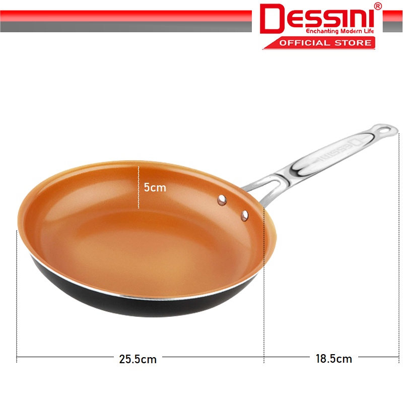 DESSINI Zero Fat Frying Pan Die Cast Aluminium Induction Non-Stick ...