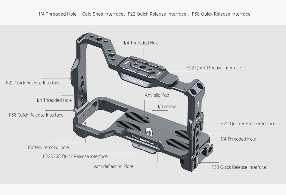 FALCAM F22 & F38 Quick Release Camera Cage Rig for SONY A7C 2737 ...