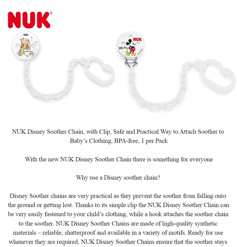 NUK Pacifier Strap With Clip For All Pacifiers Stable And Shatterproof - View #8