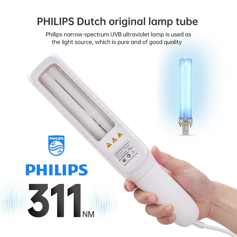 Youwemed 311nm Excimer UVB Lamp UV Light for Vitiligo Psoriasis ...