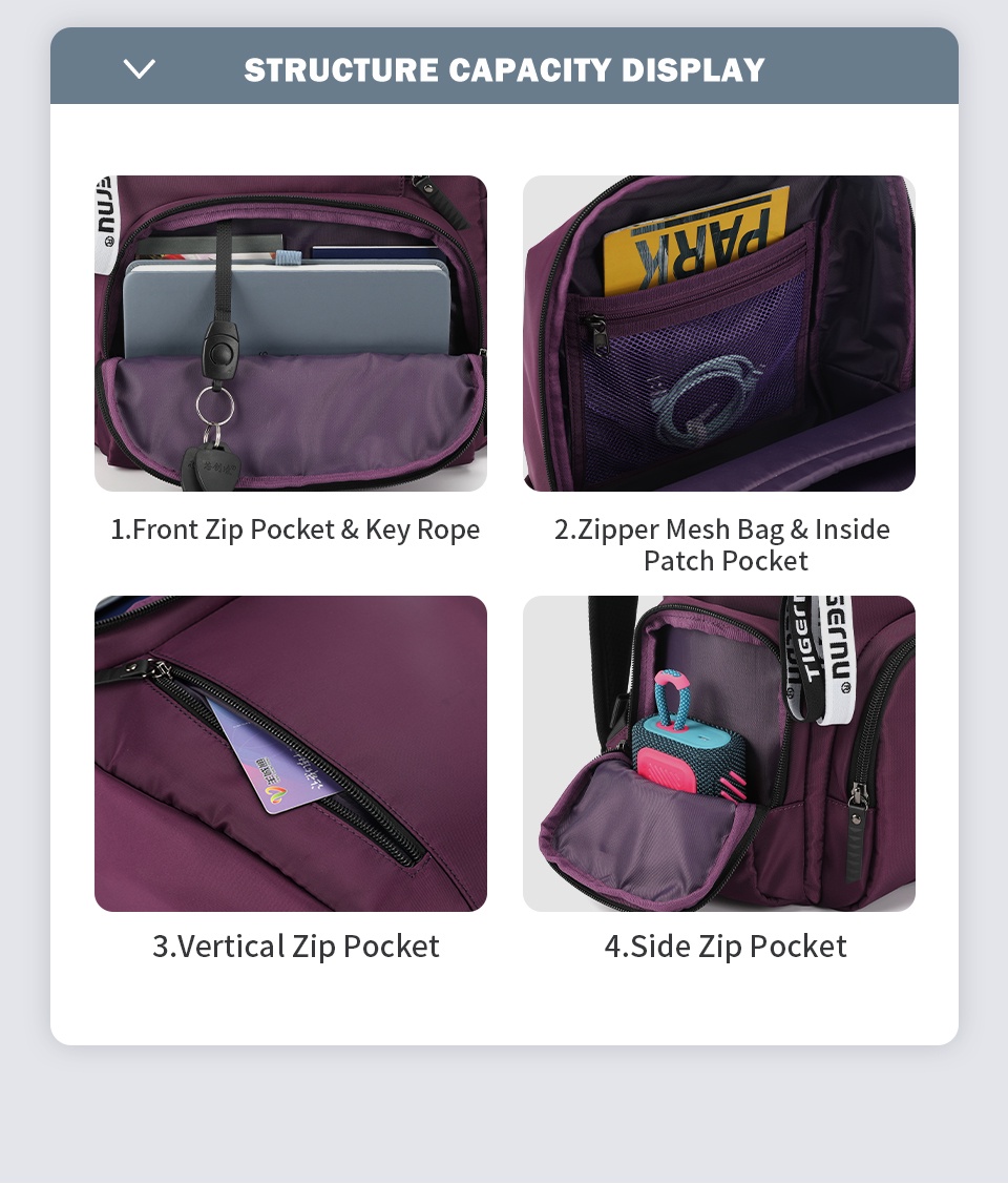 Korean Style Waterproof Backpack Women 2026.Tigernu 9178 Korean Leisure Waterproof Backpack Women Travel Large ...