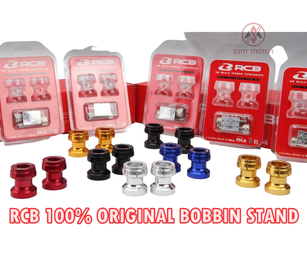 RCB MOTORCYCLE CNC SWING ARM SPOOLS/ SLIDER STAND BOBBINS 10MM 8MM ...