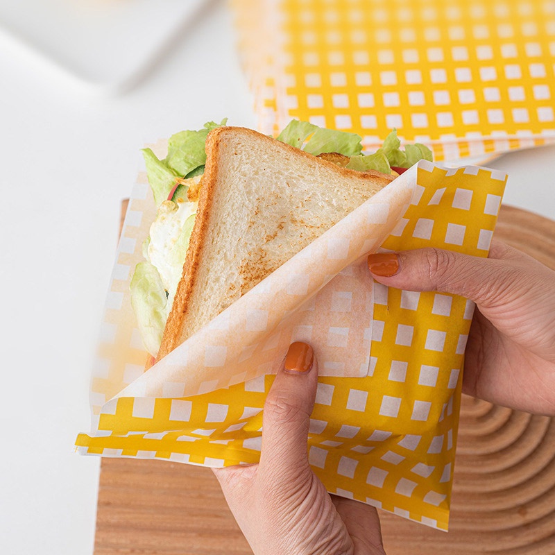 10/50pcs Kraft Paper Sandwich Paper Wrap Disposable Food Packing Paper ...