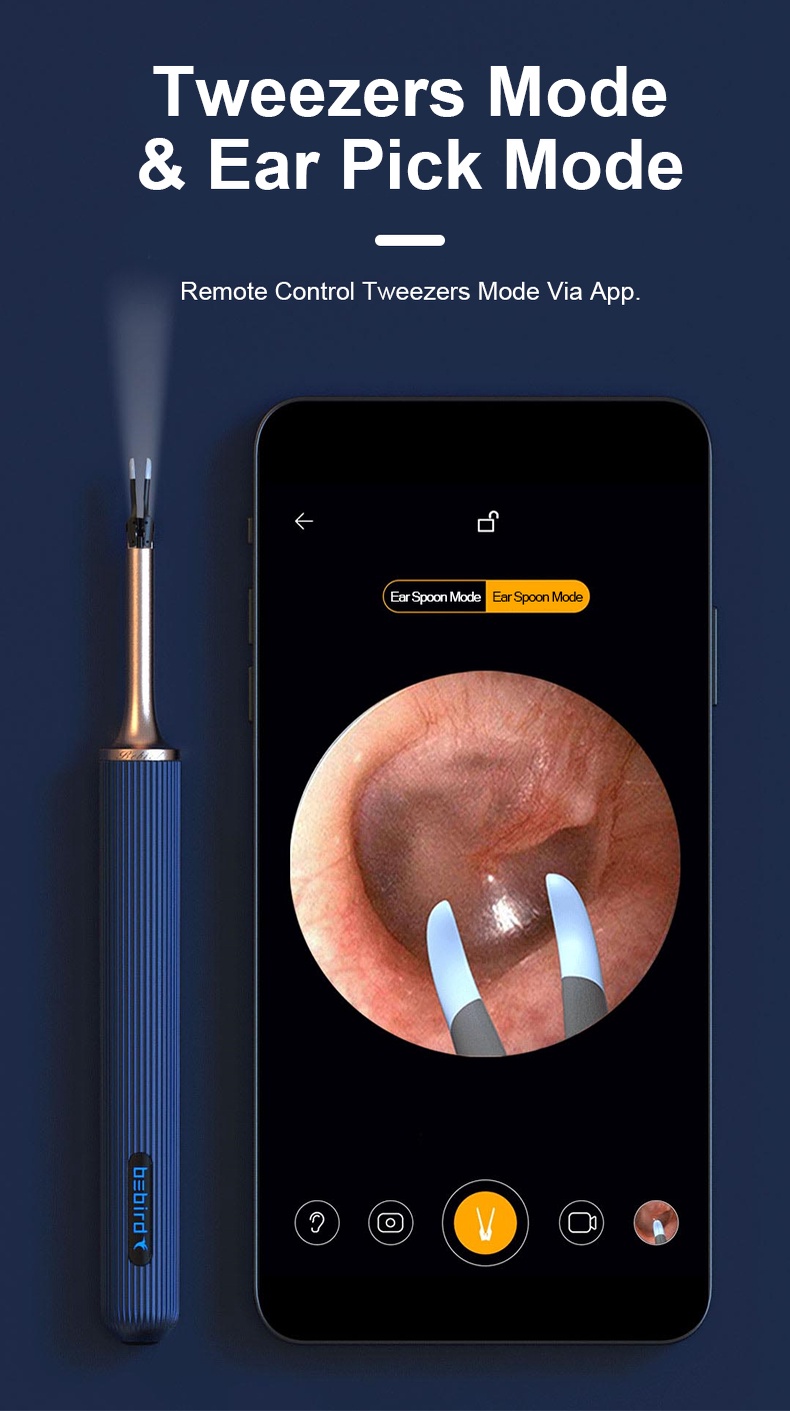 Bebird Note 3 PRO/MAX Smart Visual Endoscope Ear Stick Pick 1000W Ear ...
