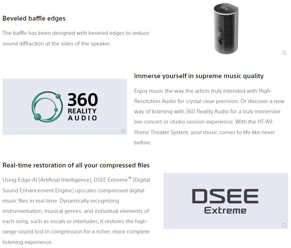 Sony HT-A9 Dolby Atmos® DTS:X® 360 Spatial Sound Mapping Home Theatre ...