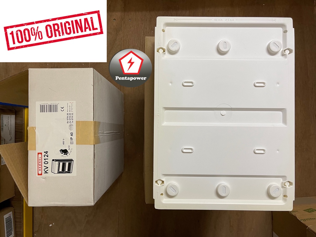 HENSEL KV0124 2 ROWS 24 WAYS CIRCUIT BREAKER BOX,1P 40 TRANSPARENT LID ...