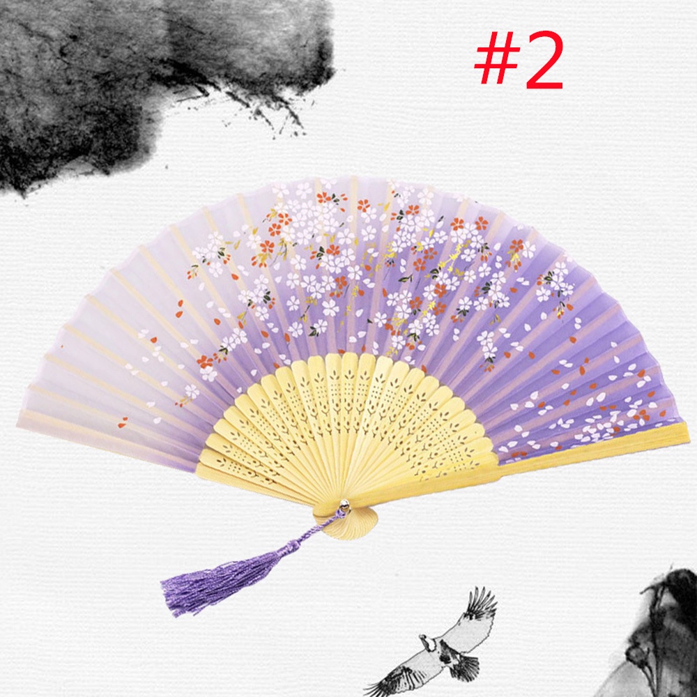 Folding fan bamboo ancient fan Hanfu Chinese style small fan | Shopee ...