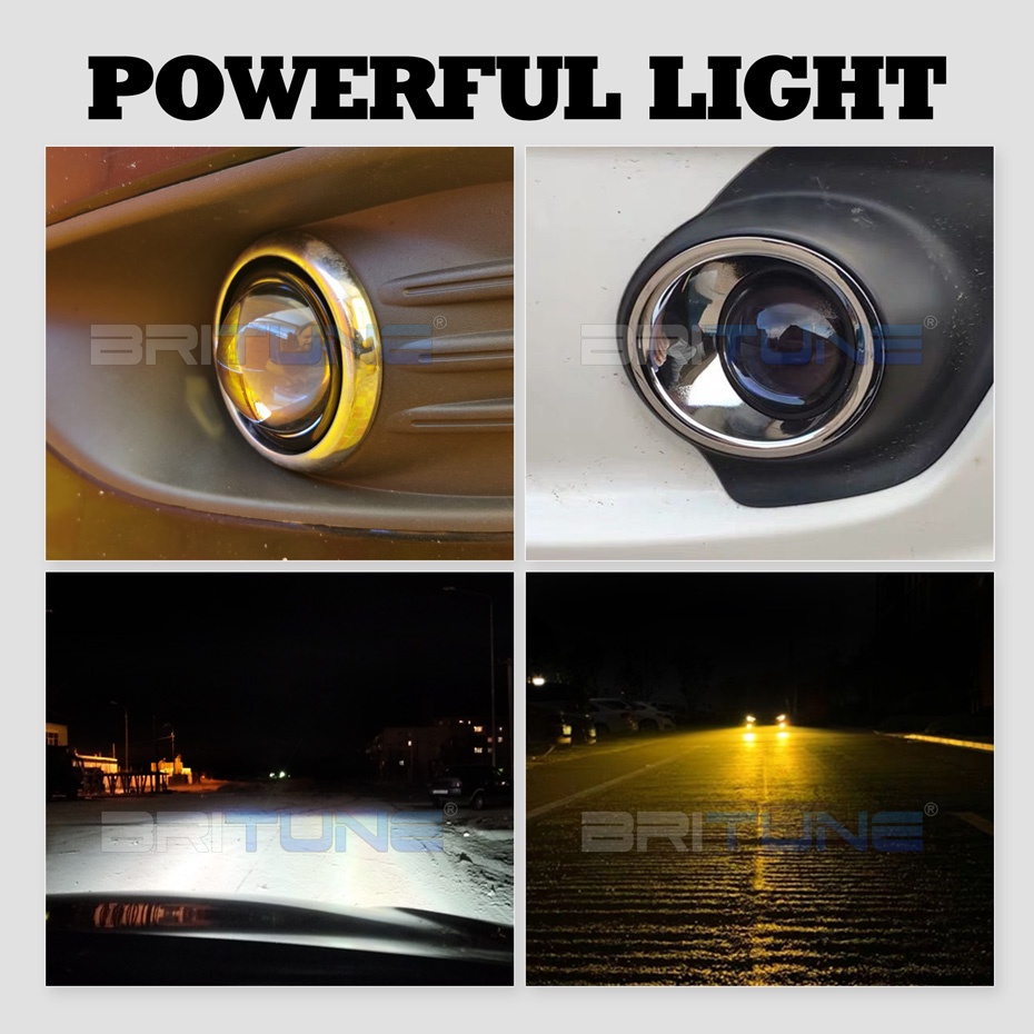 2.5 inç sis Bi xenon HID projektör Lens Ford Nissan Honda Renault tam mater H11