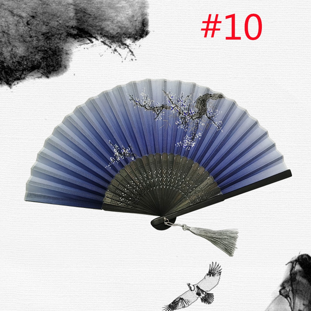 Folding fan bamboo ancient fan Hanfu Chinese style small fan | Shopee ...