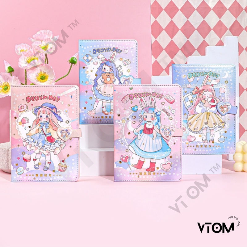 VTOM 32K Paper Size Creative Notebook (13cm x 18.5cm) PU Leather Cover ...