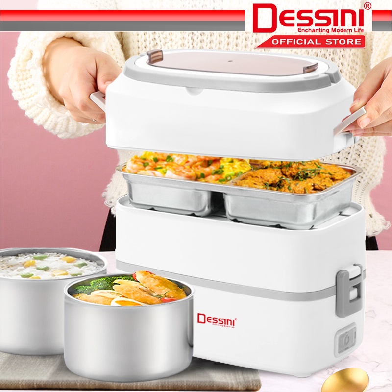 DESSINI ITALY 2L Electric Rice Cooker Lunch Box Non Stick Stainless ...
