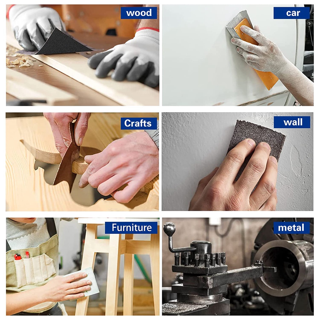 5 Sheets High Precision 5000 Grit Sandpaper - 9x11 Inch Wet/Dry Polishing Paper