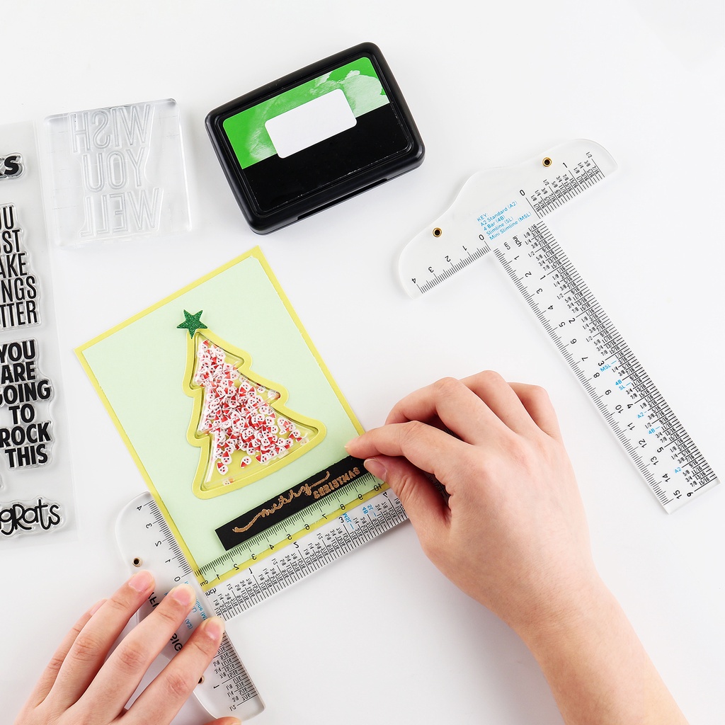 6 Inches Acrylic Clear T-Square Ruler For Easy Reference While Crafting ...