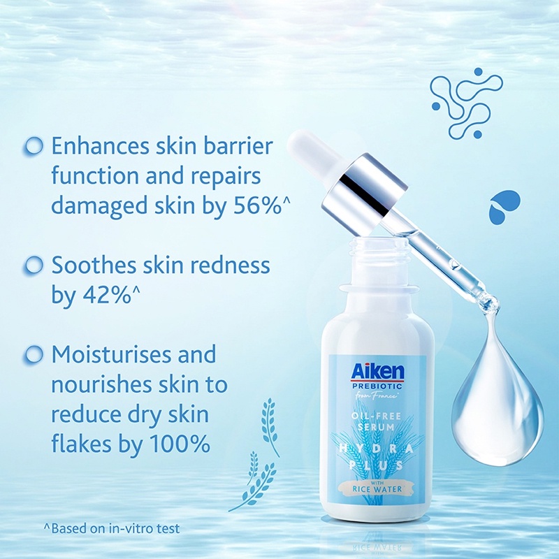 Aiken Prebiotic Oil Free Serum 30ml Hydra Plus With Rice Water ...