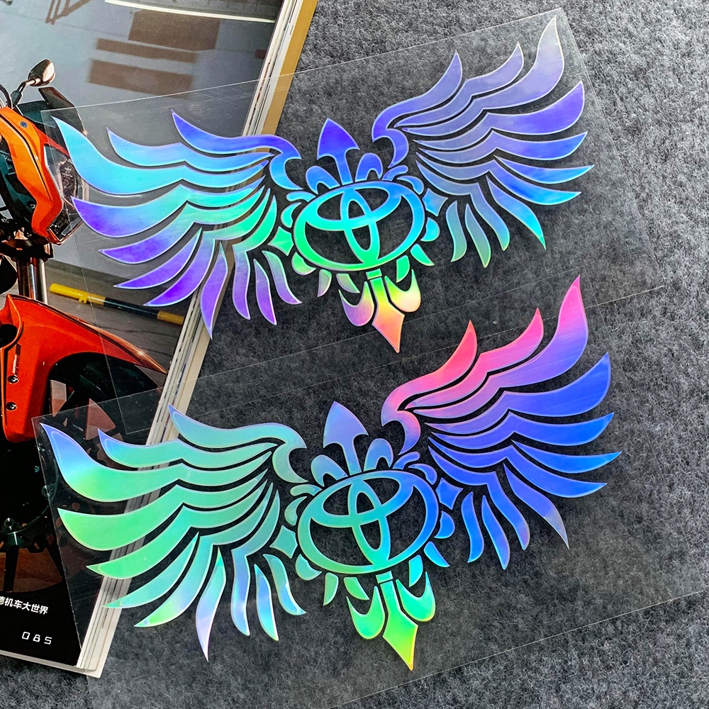 Toyota Wings Laser Sticker Car Engine Cover Bumper Windshield Emblem ...