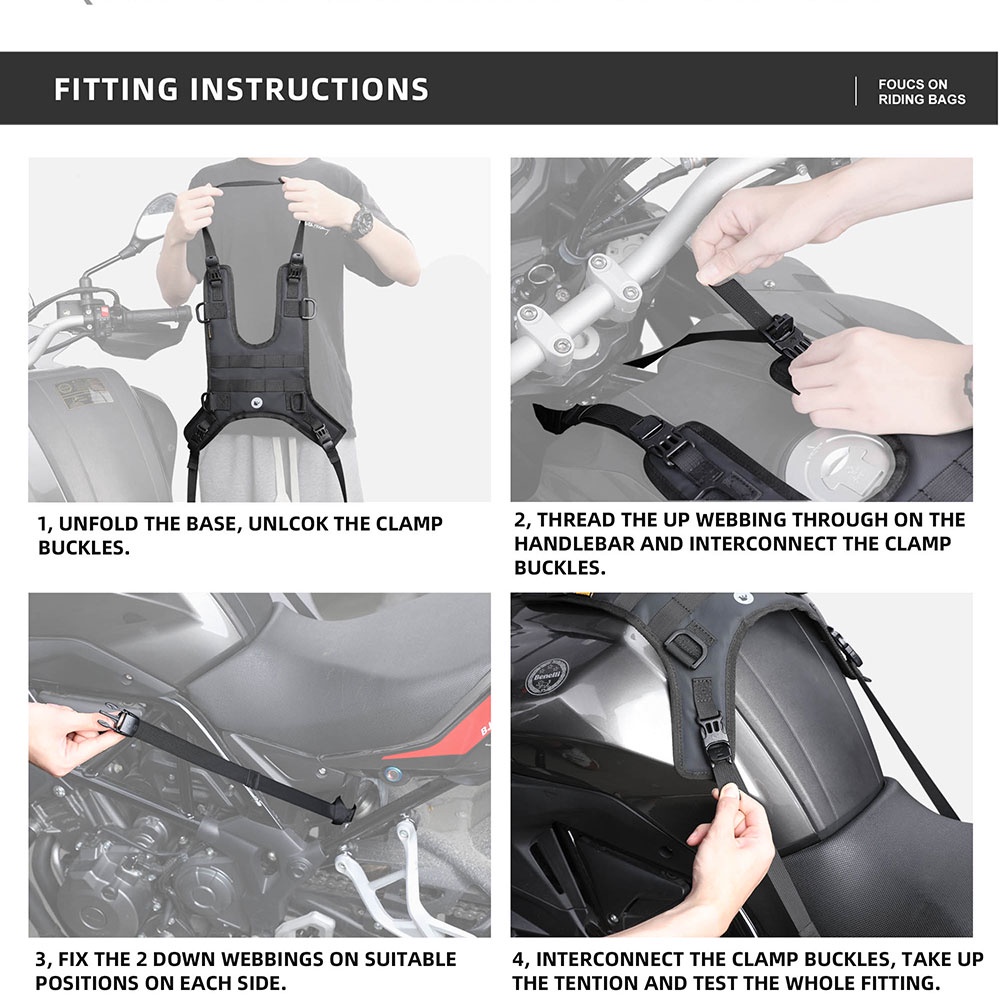 GIVI Small Size Universal Tank Bag - Black, 6 Liters - Easy-T Range, Motorcycle Compatible