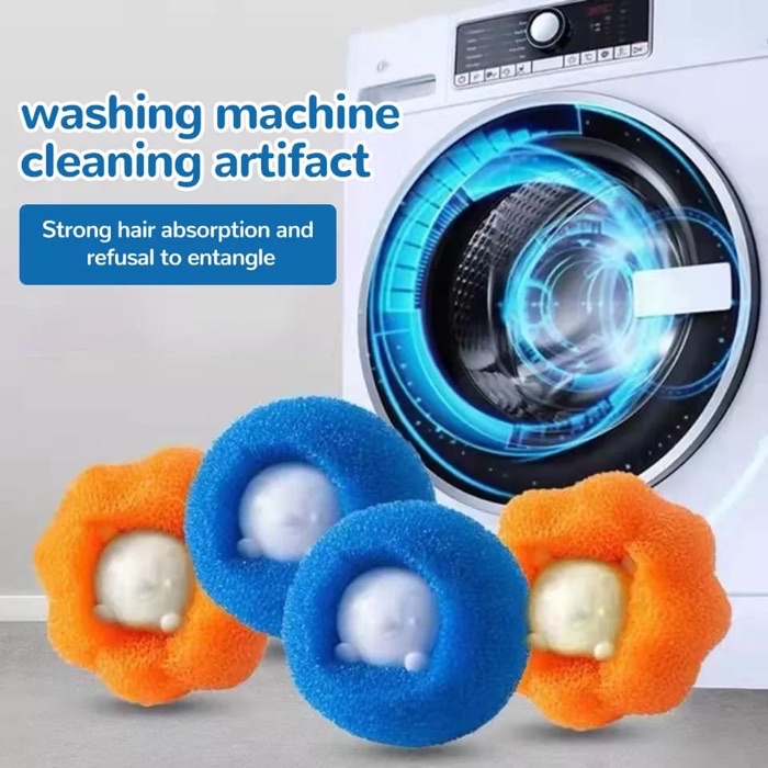 Magic Reusable Washing Machine Hair Collector Magic Laundry Ball Anti ...