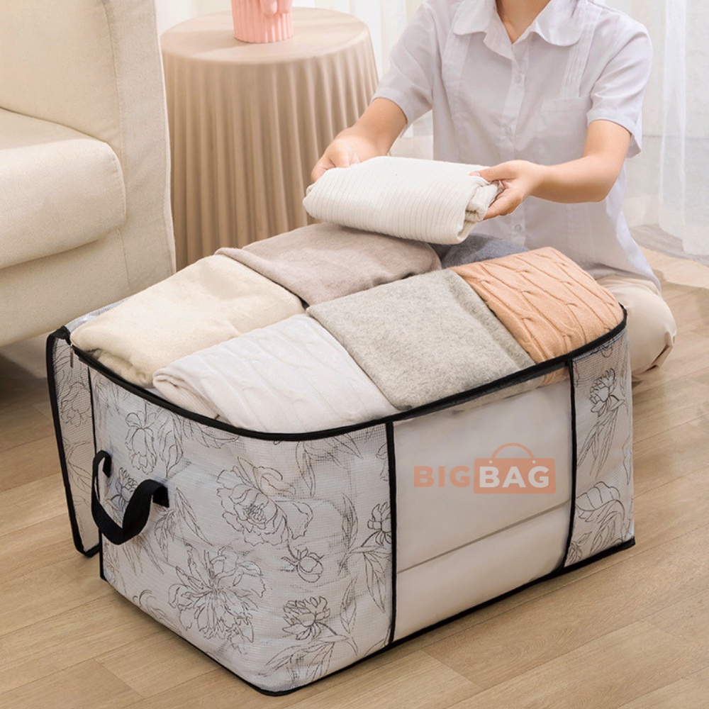 BIG BAG Clothes Storage Bag With Zipper Beg Toto Comforter Bag Blanket ...