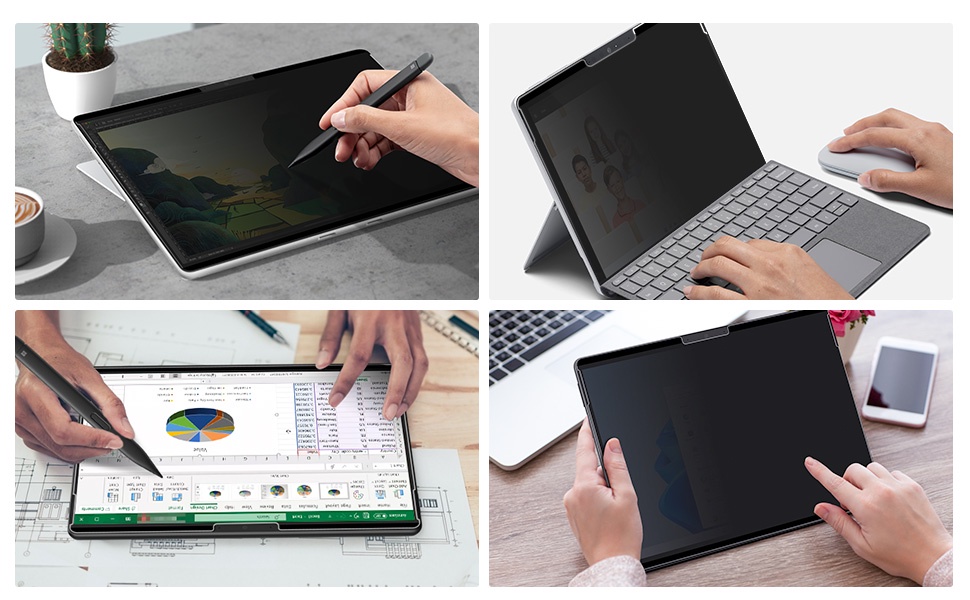 MoKo Removable & Reusable Privacy Screen Protector for Microsoft ...