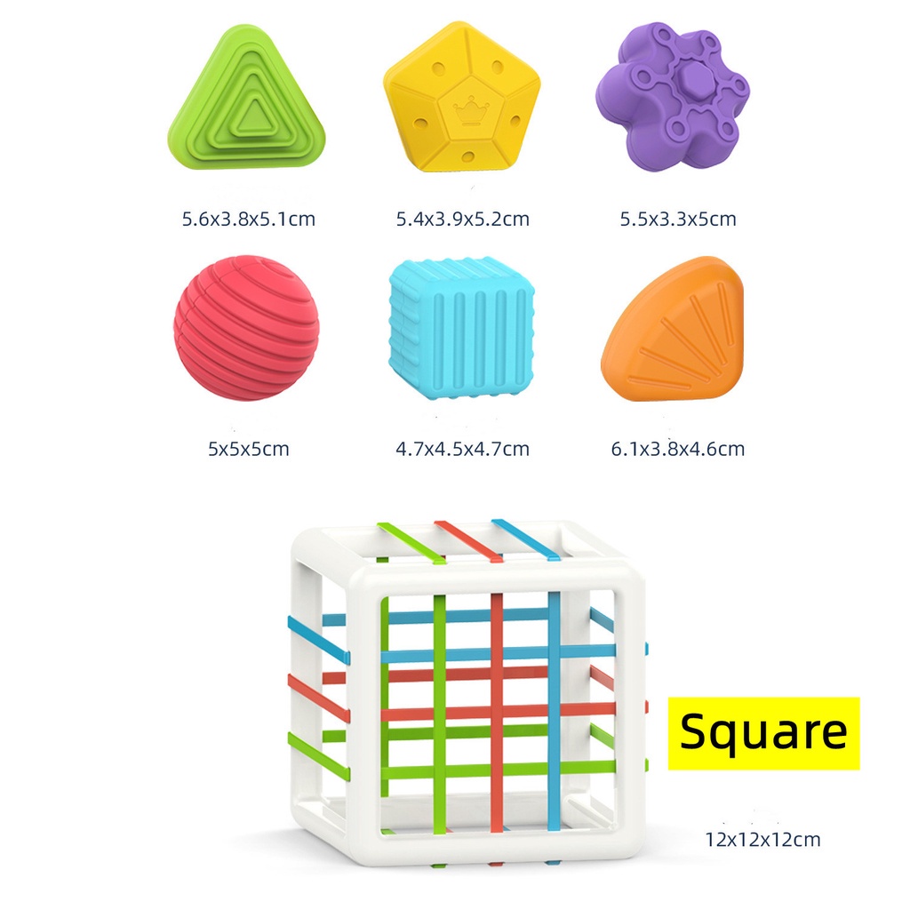 730Baby Shape Sorting Baby First Block Montessori Learning Educational ...