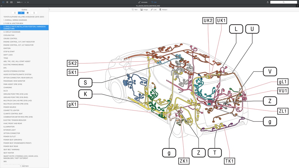 TOYOTA ALPHARD / VELLFIRE AGH30 / GGH30 (2015-2021) WIRING DIAGRAMS ...