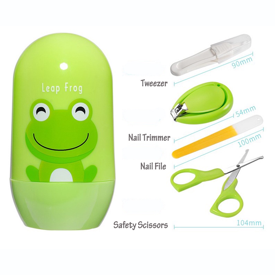 4Pcs Baby Manicure Trimmer Scissor Nail File Tweezer Fingernail Cutter ...