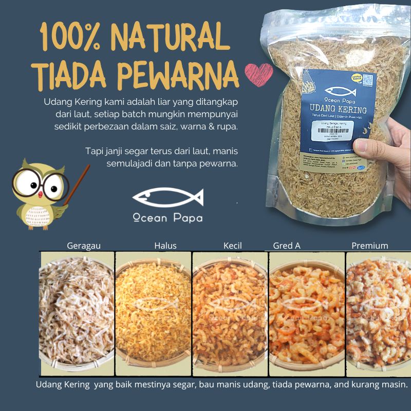 Ocean Papa Udang Geragau Kering Halus Gred A (180G) / Dried Shrimps ...