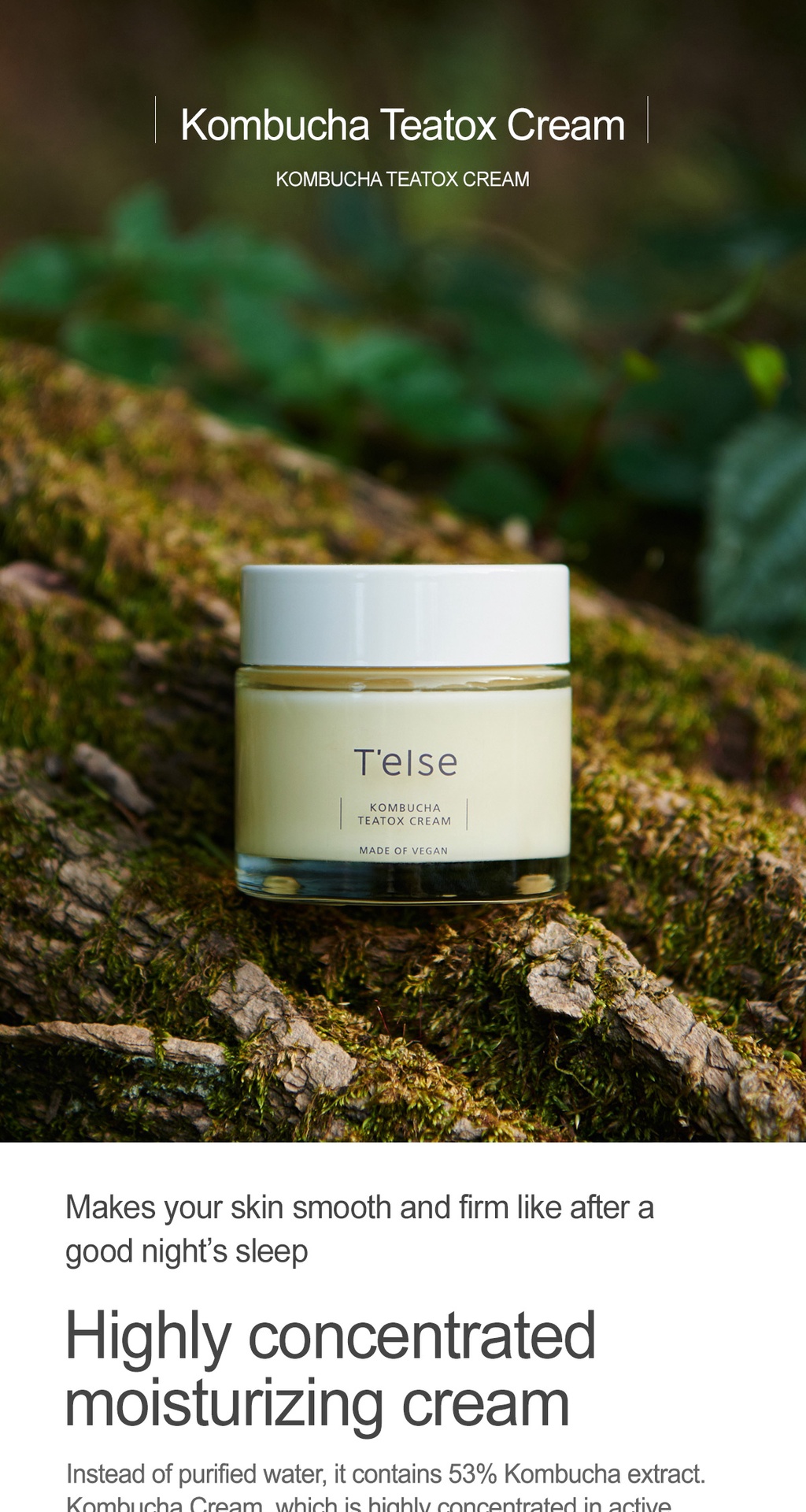 [T'else] Telse Kombucha Tea tox Cream 50ml | Shopee Malaysia