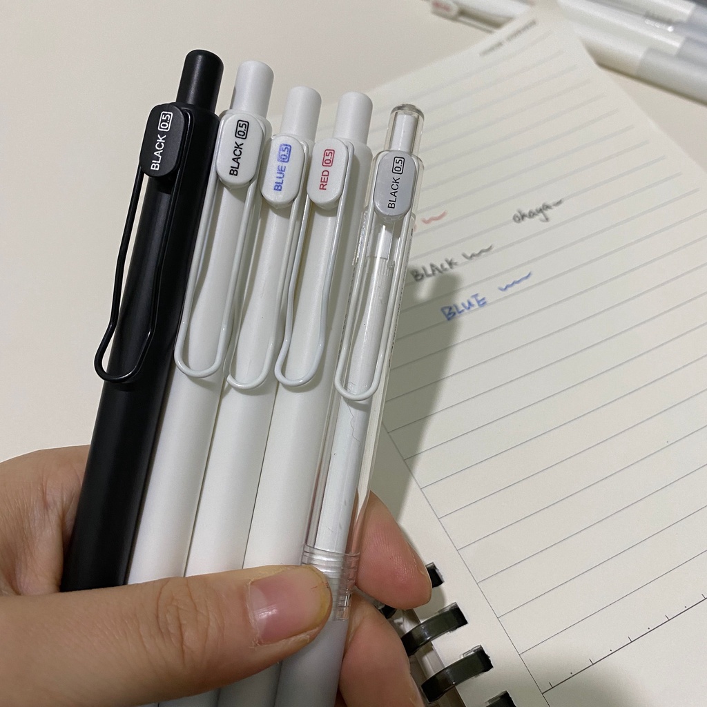 Ohaya DOMI Gel Pen 0.5mm Smooth Black /Red /Blue Ink Writing Pen ...