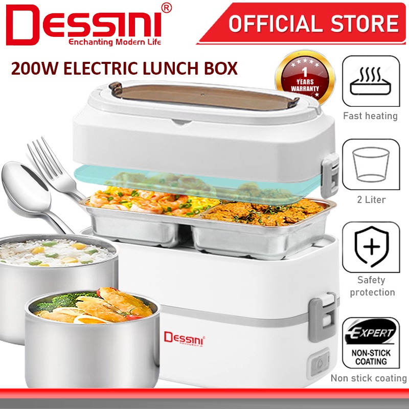 DESSINI ITALY 2L Electric Rice Cooker Lunch Box Non Stick Stainless ...