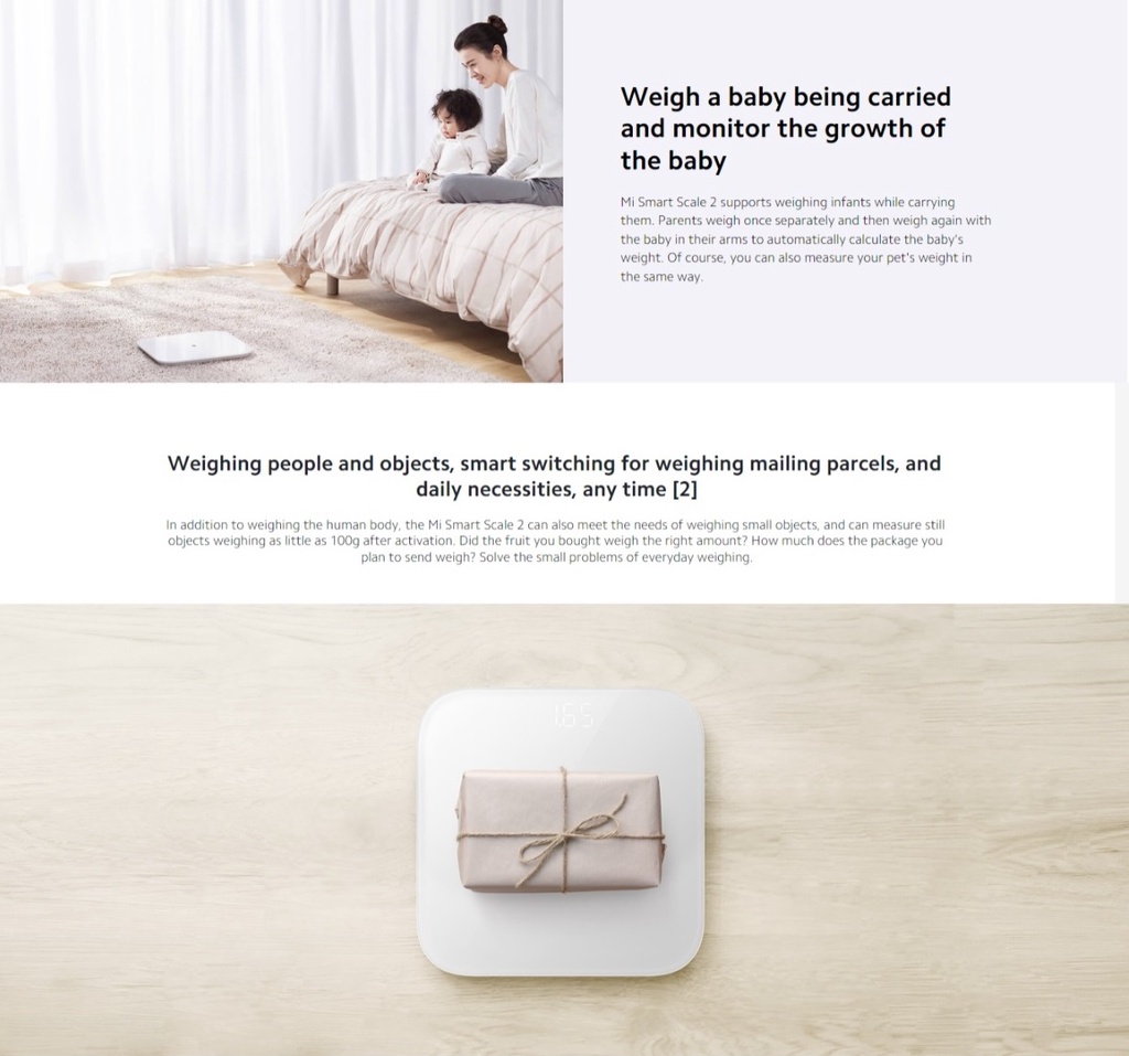 Xiaomi Smart Scale S200 - 180 jours d'autonomie - Blanc