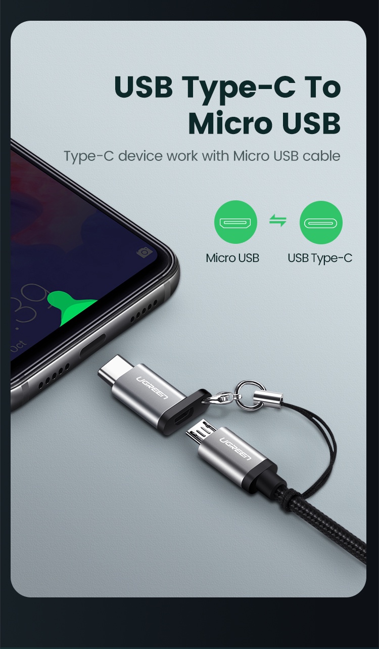 UGREEN Type C to Micro USB Converter OTG | Shopee Malaysia