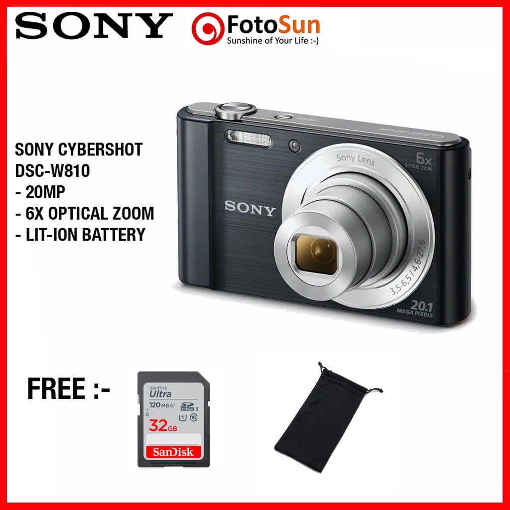 SONY CYBERSHOT W810 CCD sensor compact digital camera for site visit