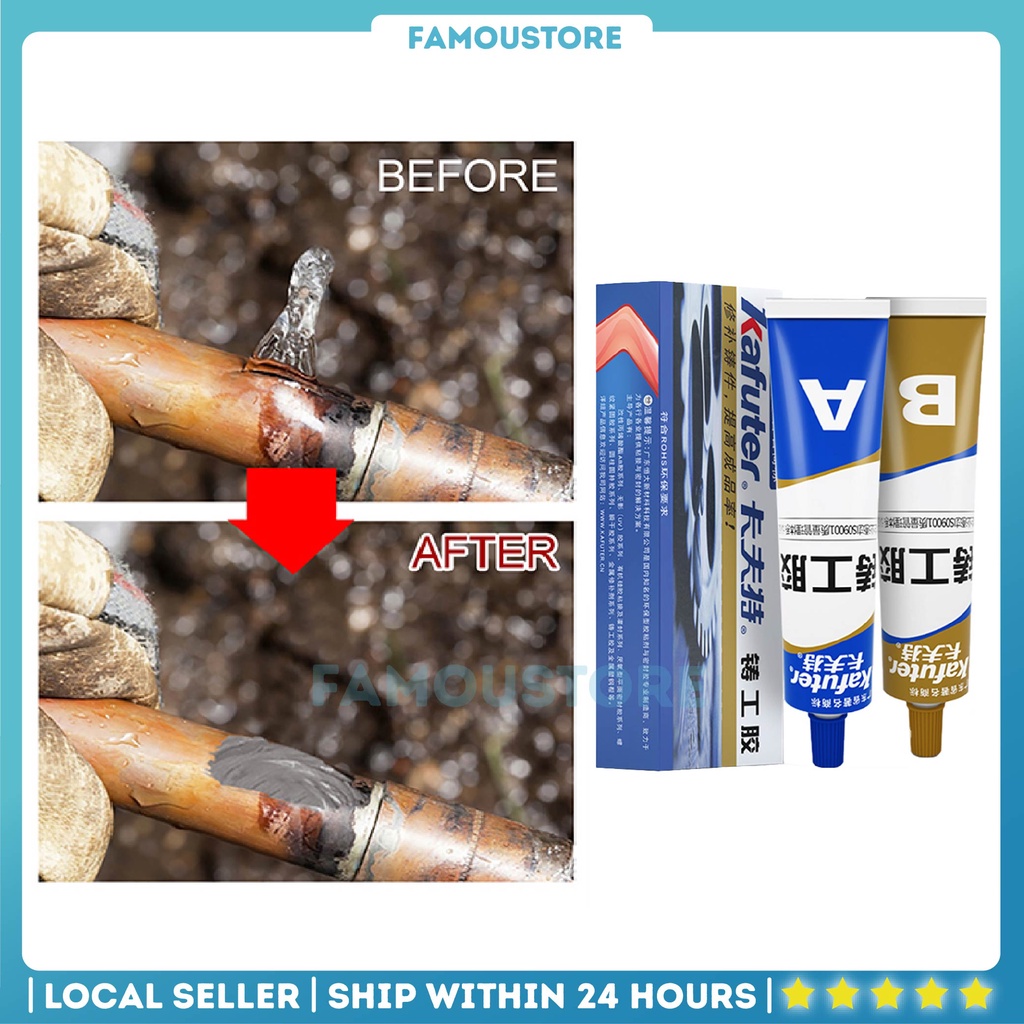 100g 65g Strong Kafuter A+B Metal Repairing Leaking Adhesive Glue ...
