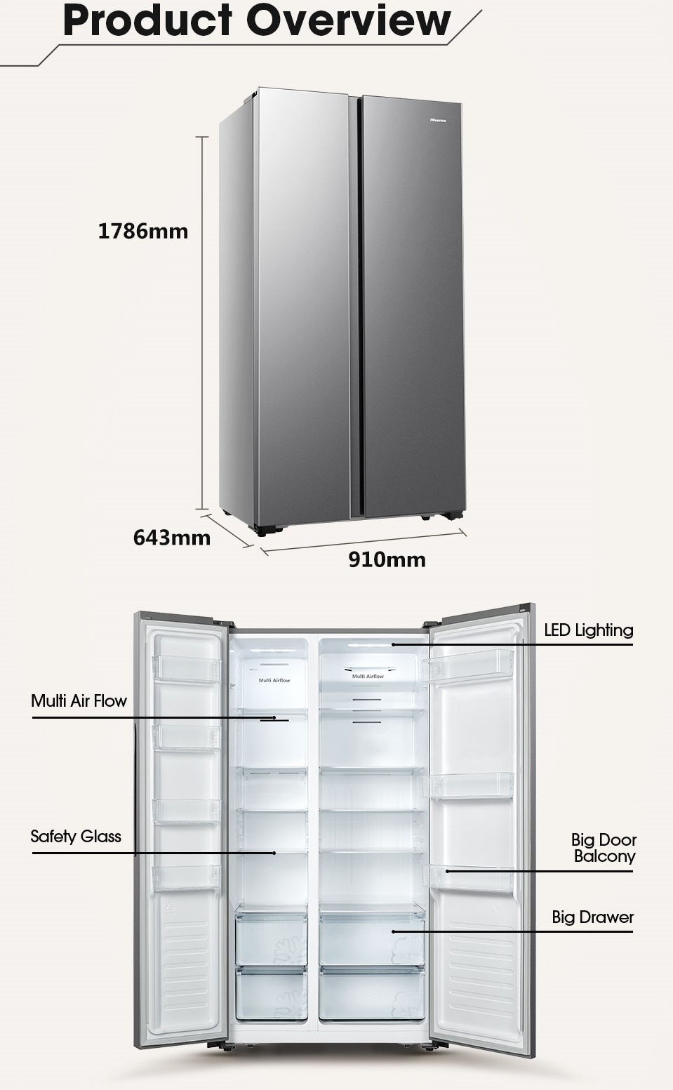 CAN SETUP Hisense RS666N4ACNIV Inverter Fridge Side By Sides