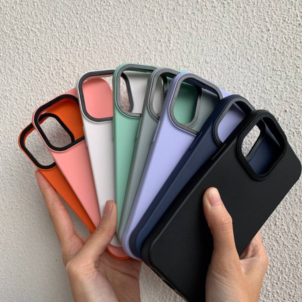 MojoSkins Casing Phone Colorful Matte Case Coverage for iP 15 14 Pro ...