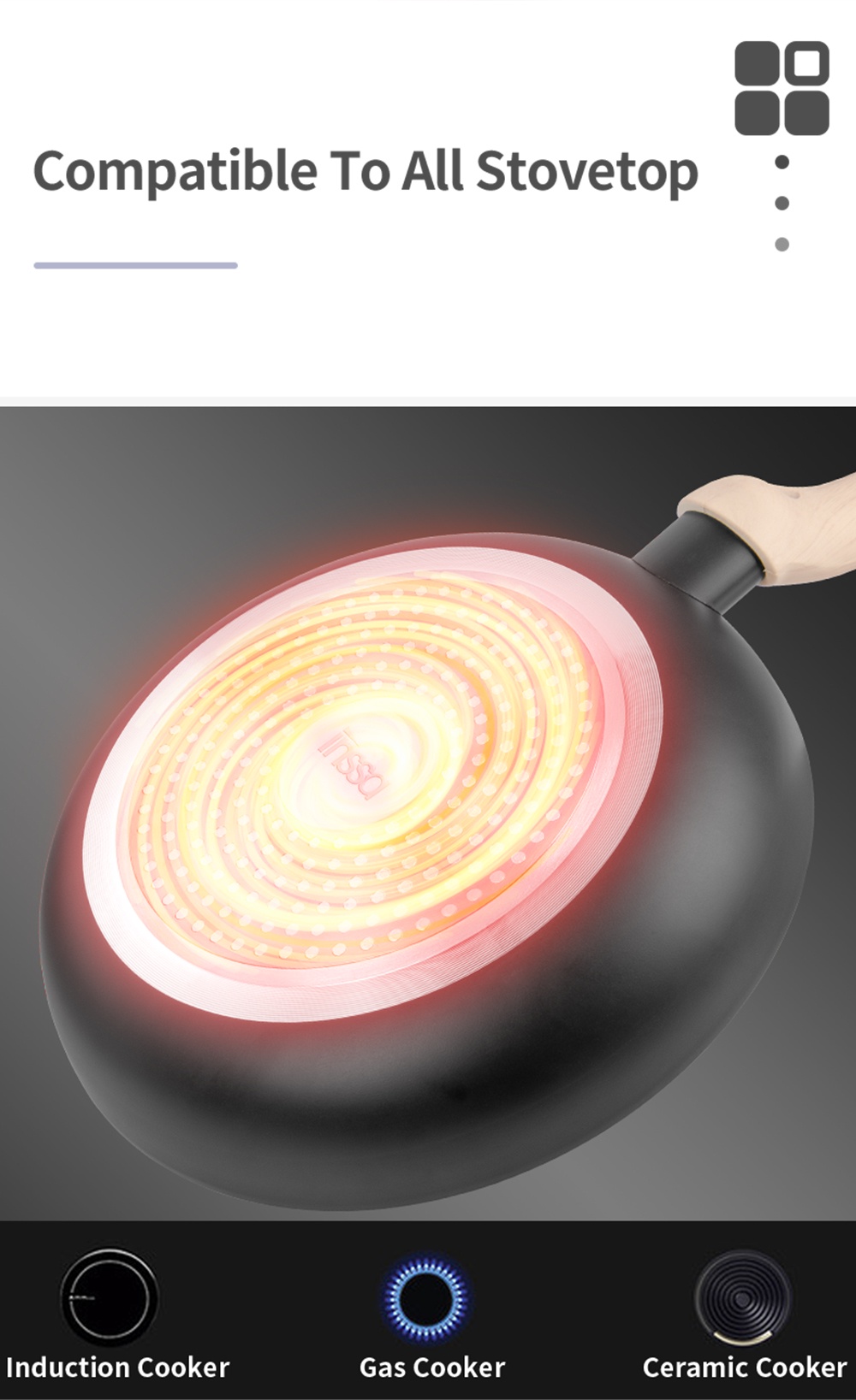 Simplus 24cm Fry Pan/24cm Soup Pot/28cm Wok/18cm Sauce Pot U.S. XYLAN