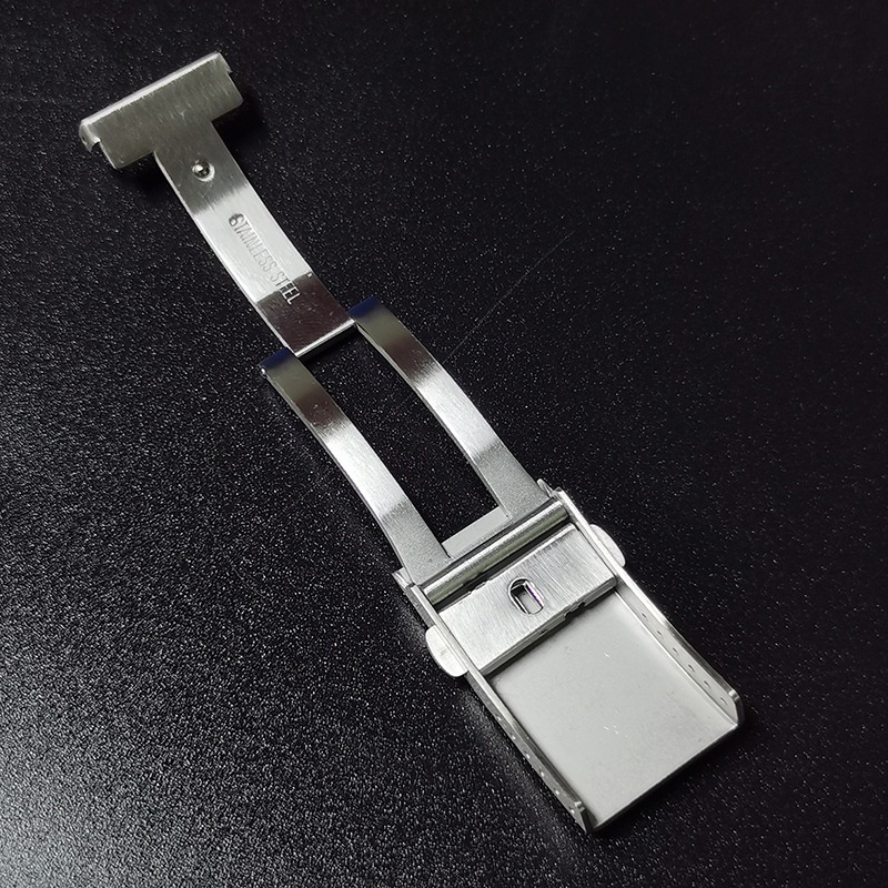 Solid Stainless Steel Watch Buckle 18mm 20mm 22mm Watch Band Folding Clasp Double Push Butterfly 7246