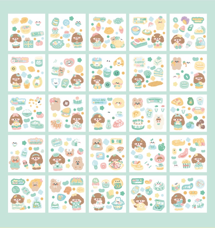 [100pcs] Ruan Ruan Fairytales Sticker Box Gift Set Planner Journal ...