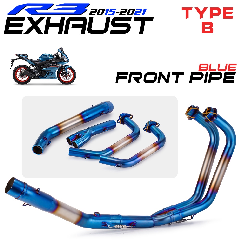 Full Exhaust System Pipe Piping Yamaha R3 R25 V1 V2 2014-2023 | Shopee ...