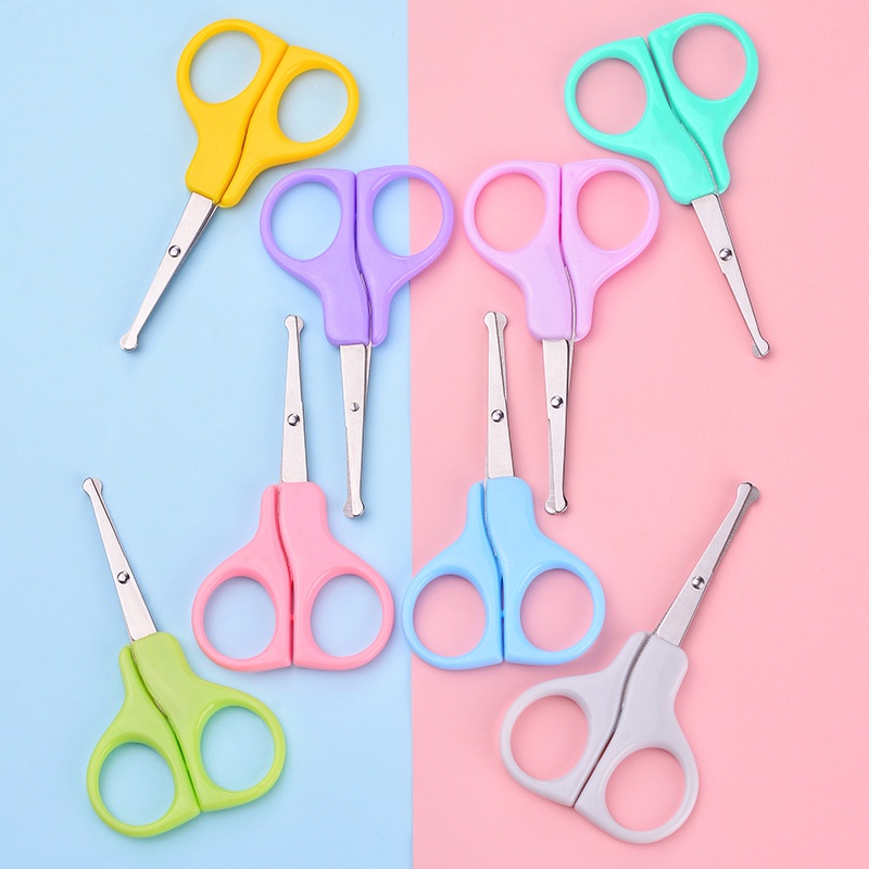 Baby Scissors Round Head Scissor Safety Nail Cutter Kids Gunting Kepala ...