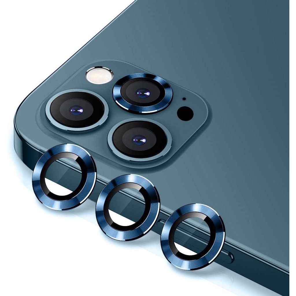 MojoSkins Camera Lens Tempered Glass Titanium Brushed Metal Ring ...