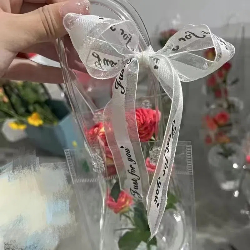 Flower Bouquet Packaging Ribbon Gift Blessing Packing Wrapping Diy Hand ...