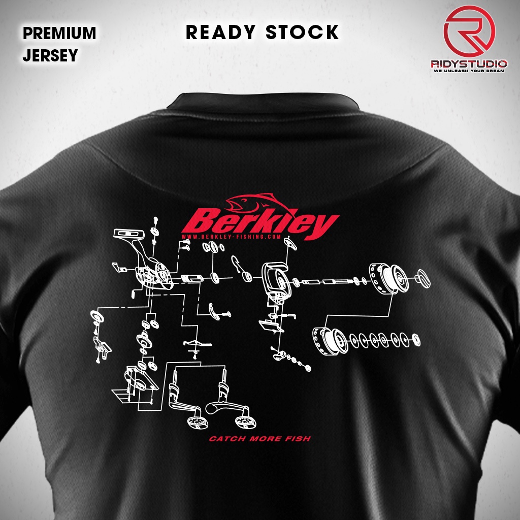 Ready Stock] Baju Pancing Berkley reel gewang mancing anglers T Shirt  unisex
