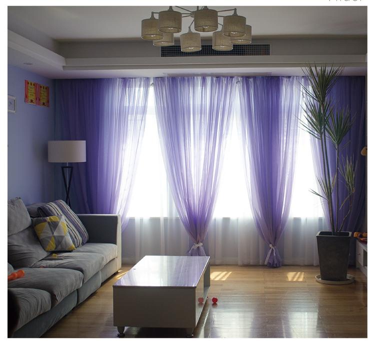 Solid Color Multicolor Bay Window Screening Solid Door Curtains Drape ...