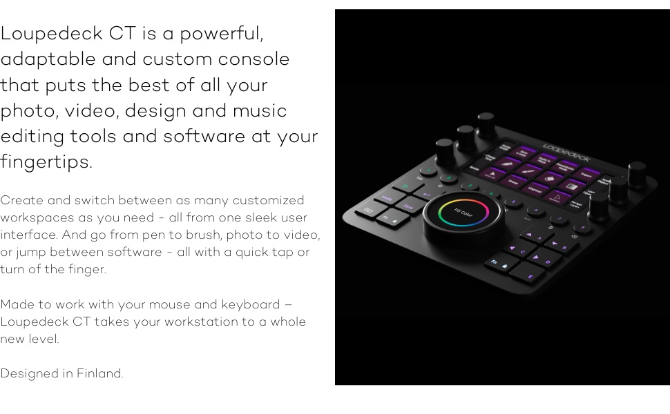 Loupedeck CT LDD-1903 Custom Editing Console for Photo Video Music and ...